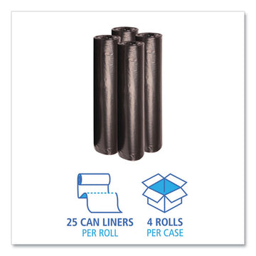 Boardwalk® Low Density Repro Can Liners, 56 Gal, 1.2 Mil, 43" X 47", Black, 10 Bags-roll, 10 Rolls-carton freeshipping - TVN Wholesale